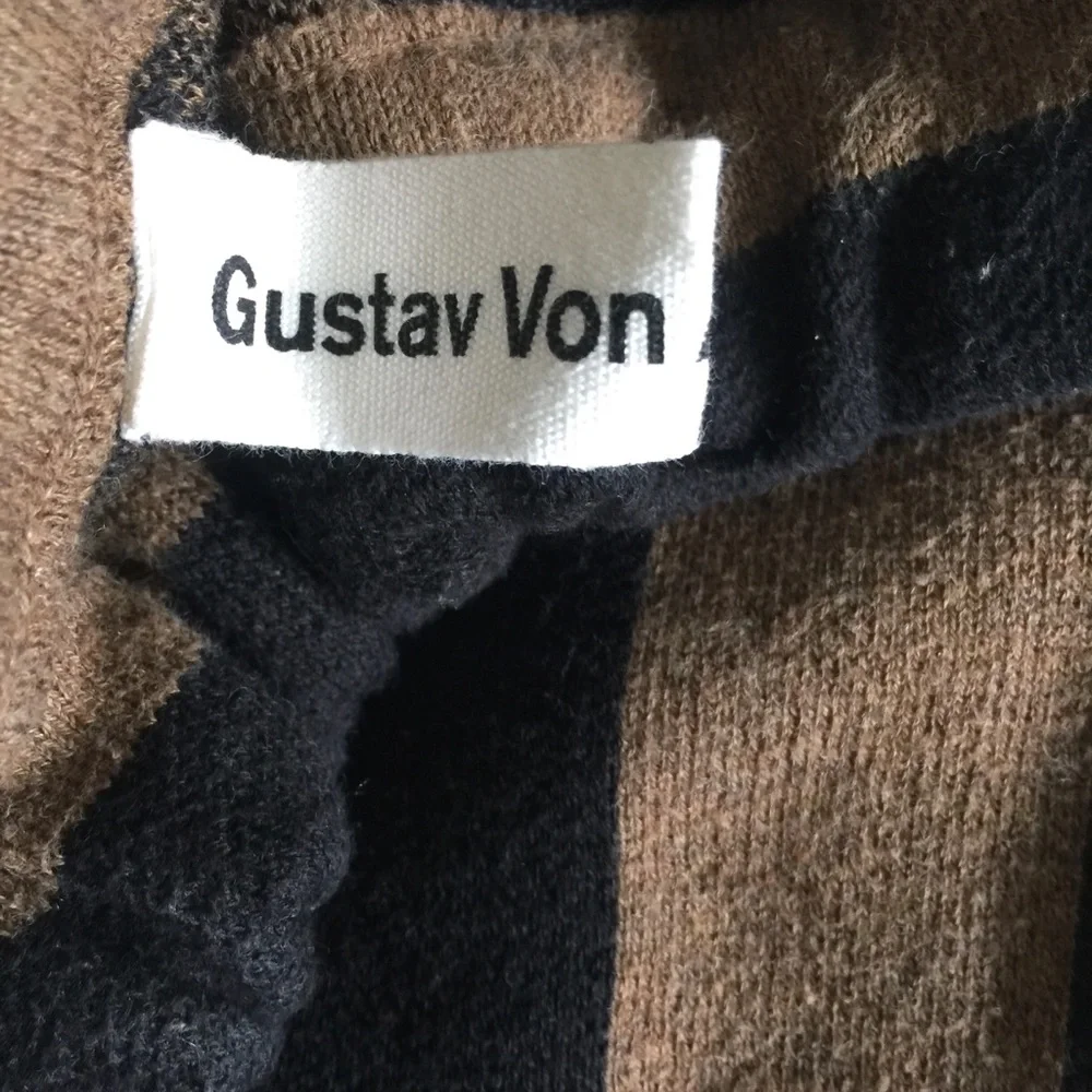 Gustav Von Aschenbach Brown/black vertical striped jogger pant - Picture 14 of 16